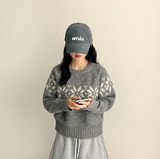 Eve High Quality Nordic Snowflake Round Knit