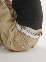 Peak stud back-pocket pants -2C