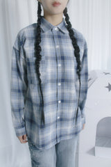 Checkered Over Fit Collar Shirt