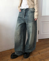 Enon Brushed Wide Denim Pants