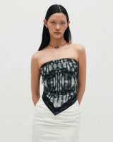 Haze Motif Square Scarf 95 _ BLACK