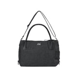 4WAY SIGNATURE LOGO TOTE BAG (Black denim)