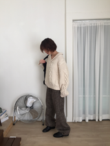ダンクブークレファーワイドパンツ(2c)