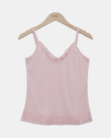 Arom Lace Ribbed Sleeveless Top