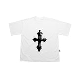 シェードクロスTシャツ-WHITE