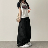 ロックレットカラーラグラン半袖Tシャツ