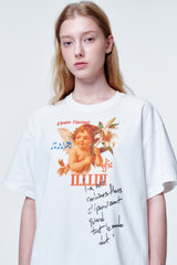 ルーズフィットTシャツ フラワーエンジェル