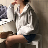 [BELLIDE MADE] Noah, loose fit two-way zip-up hoodie