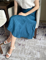 Arom Wrinkle Banding Flare Skirt