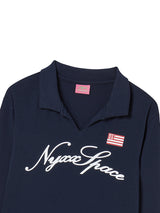 SLIM COLLAR L/S (NAVY)