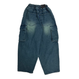 marine washed denim balloon pt