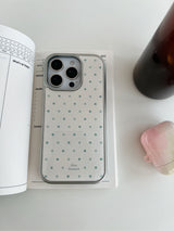 [MADE]ミントクリーム エポキシ シルバー バンパー iPhoneケース