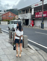 Haku Off-Shoulder Short-Sleeved Blouse