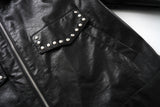 Bono Stud Leather Short Jacket