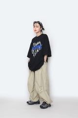 ハートレタリングオーバーサイズ半袖Tシャツ
