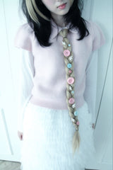 Angora Half-Puff Short-Sleeved Knitwear (2color)