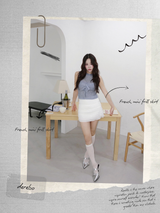 French mini frill skirt