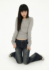 LOW WASHING BOOTS-CUT DENIM PT VINTAGE BLUE