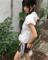 [MADE] Tarot ドットシャーリングリボンパフセミジップアップ Anorak