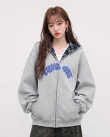 (UNISEX) チル リバーシブル オーバー フード ジップアップ