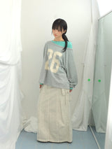 Numbering loose sweatshirt