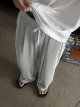 ASCLO カラープリーツロングパンツ (4color)