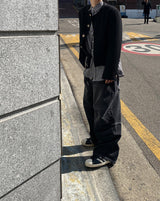 Cパラシュートデニムワイドパンツ