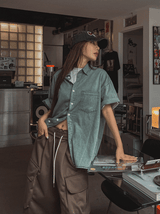 Needs Overfit Washed Denim Shirt