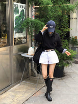 [BELLIDE MADE] アーモンド, カラークロップスウェット