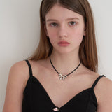 Cutie Loop Ribbon Necklace_2 color