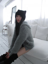 winter knit hoodie