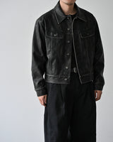 MP WASHED CURVED PANTS BK