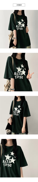 Star oversized fit short-sleeved T-shirt