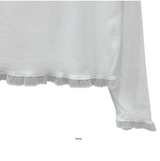 デュニーレースクロップモーダルTシャツ（3c）