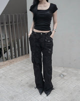 26SS★ [mnem] ME Scoop Neck Baby Tee
