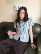 String Flare Check Shirt (3color)