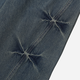 Pin Curved Denim Pants