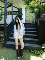 terry floral hoodie