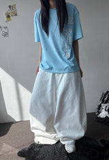 Back Check Pocket Cotton Balloon Fit Pants 5color