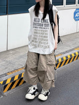 buckle flap cargo bermuda pants