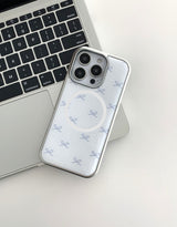 [MADE]クラウドリボン シルバーエポキシ バンパー iPhoneケース MagSafe
