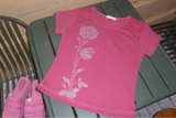シルバークロスステッチローズTシャツ