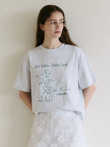 クールフレンズパピーTシャツ メランジグレー