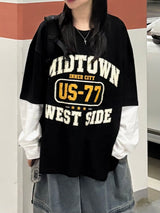 us-77 layered long sleeve t-shirt