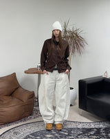 Lucal Satin Suede Zip-up