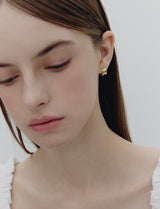 26SS★ Subni Flow Silver One-Touch Earrings S