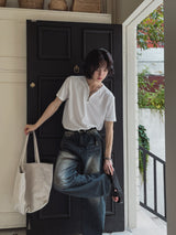 RuenB マッドサンドカーブデニムパンツ