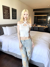 1279. Dia patch damage denim wide pt