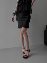 satin slip midi skirt (2color)