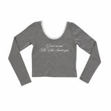 レースレターTシャツ (gray)